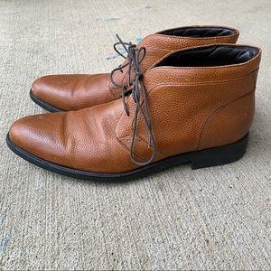 Brown Tumbled Leather Chukka Boots Cole Haan